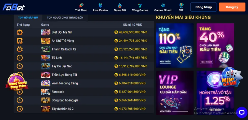 Ưu Đãi Đặc Biệt VIP wwin